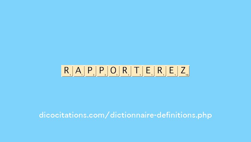 rapporterez