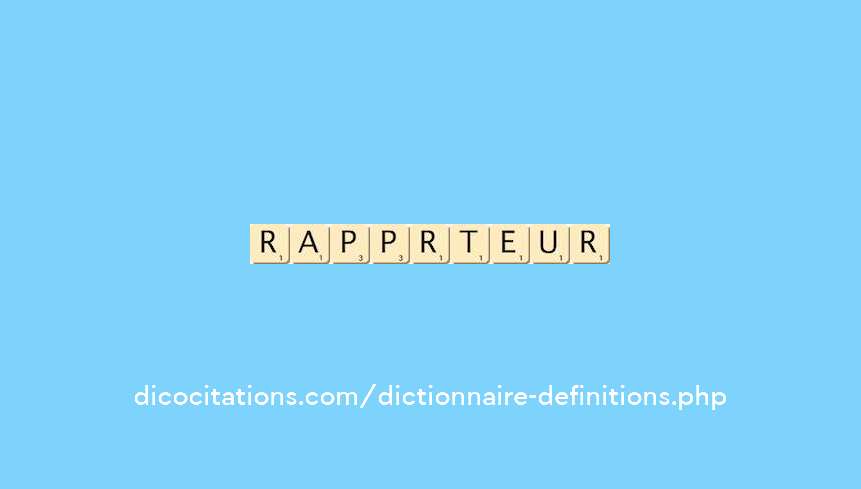 rapporteur