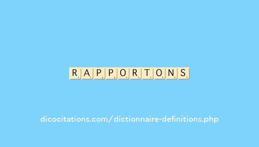 rapportons rapportons