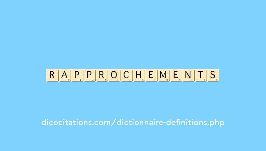 rapprochements rapprochements