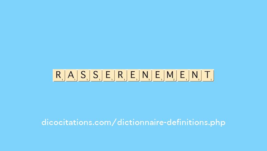 rasserenement