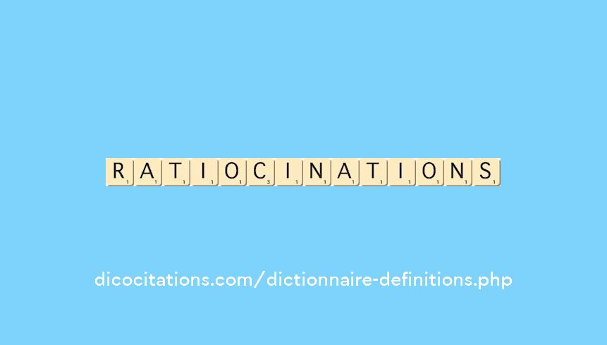 ratiocinations