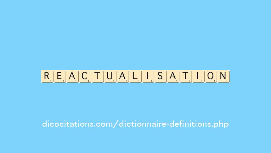 reactualisation reactualisation