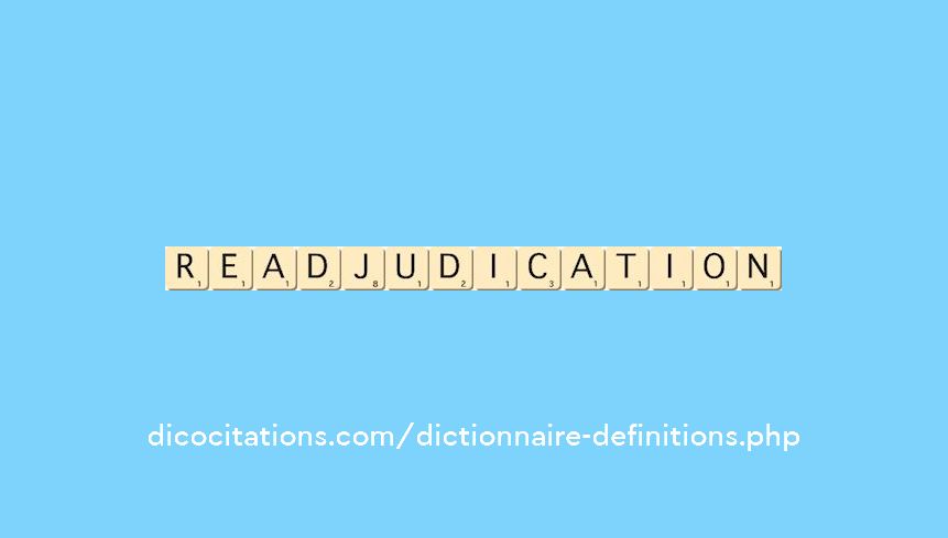 readjudication