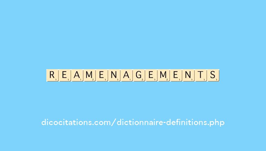 reamenagements reamenagements