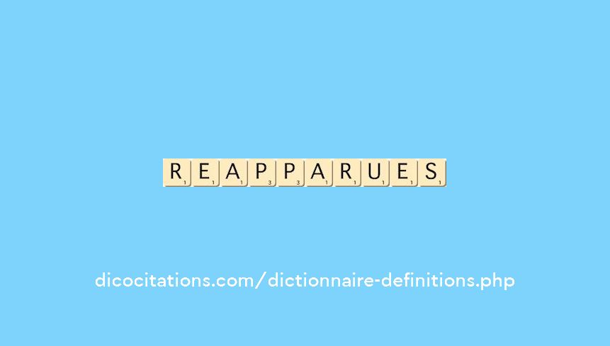reapparues reapparues