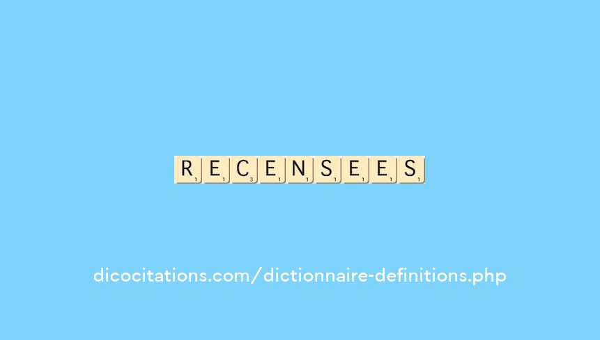 recensees recensees
