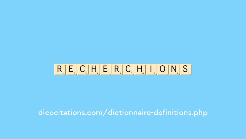 recherchions