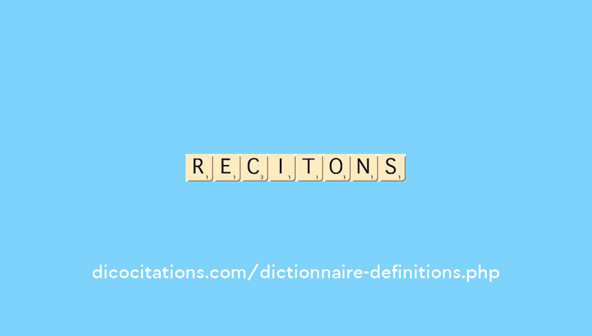 recitons recitons