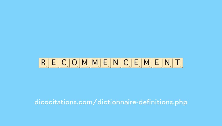 recommencement