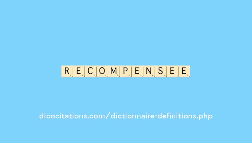 recompensee recompensee