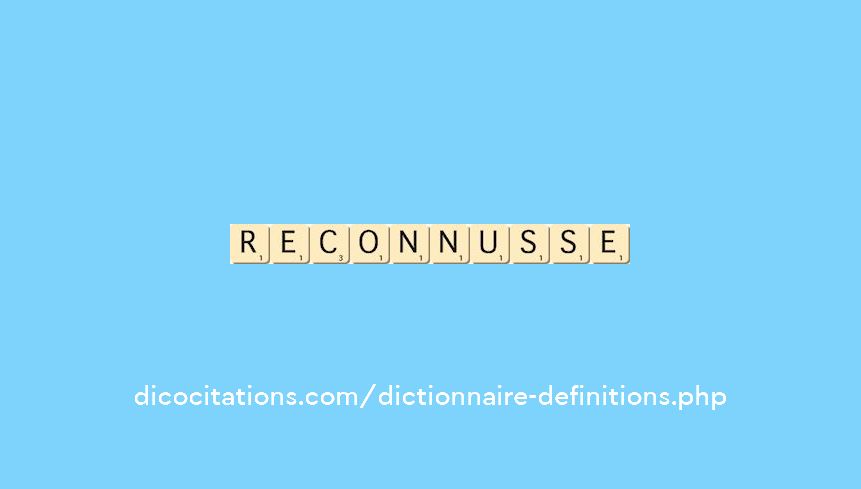 reconnusse reconnusse