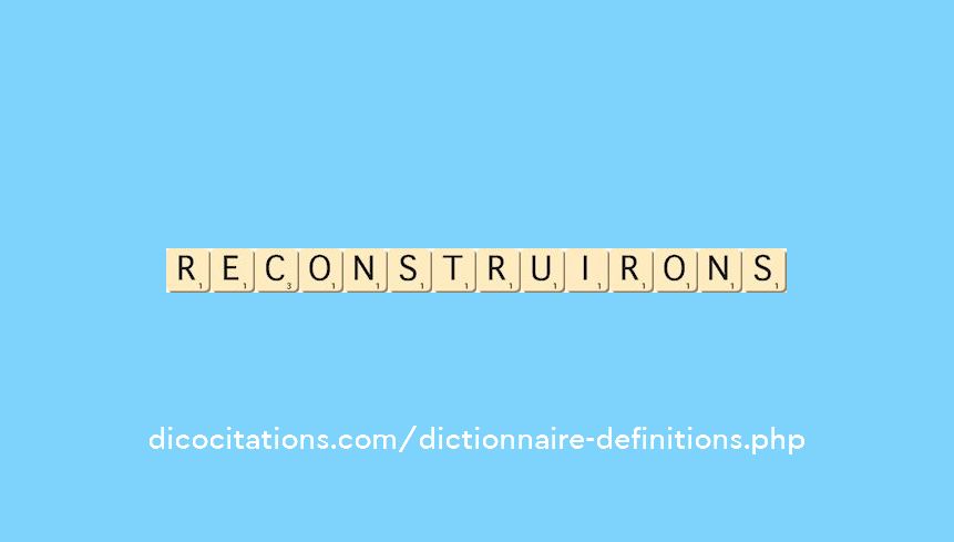 reconstruirons