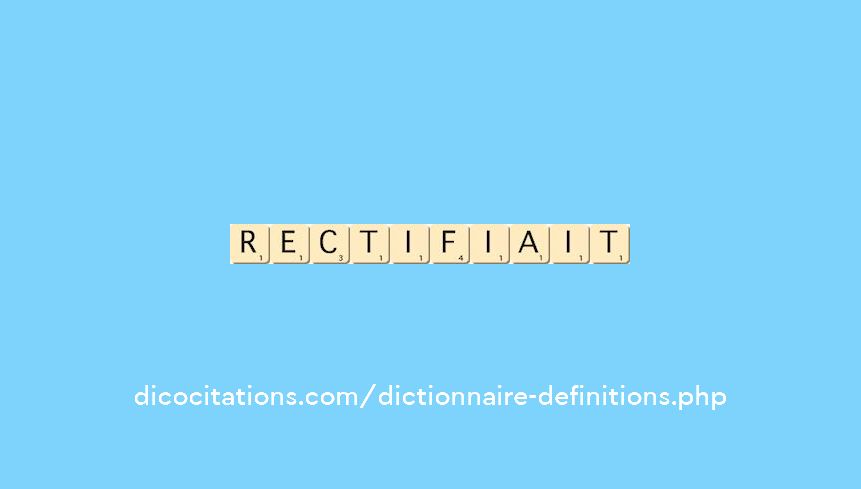 rectifiait rectifiait