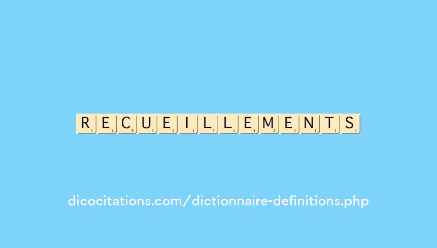 recueillements recueillements