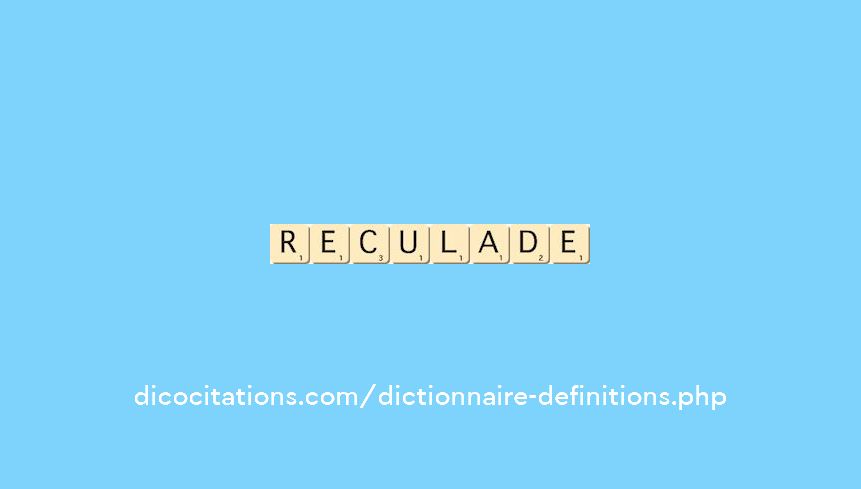 reculade reculade