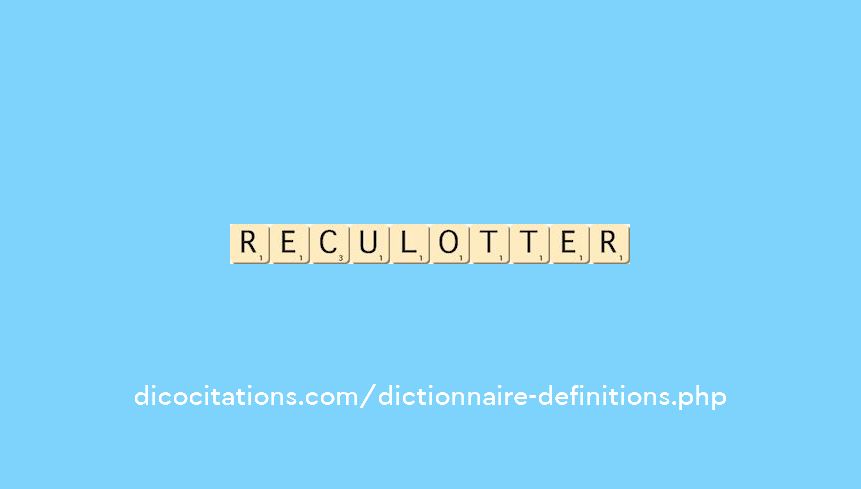 reculotter