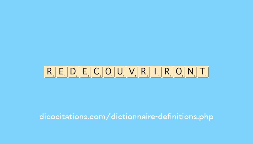 redecouvriront redecouvriront