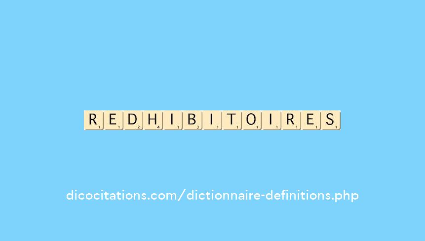 redhibitoires redhibitoires