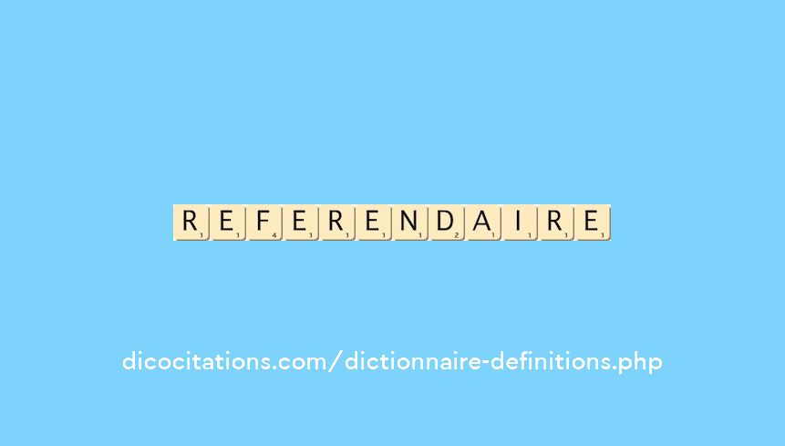 referendaire referendaire