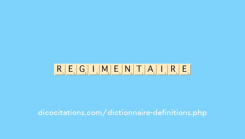 regimentaire regimentaire