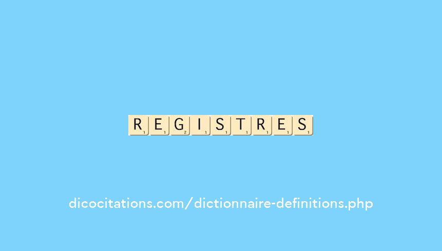 registres registres