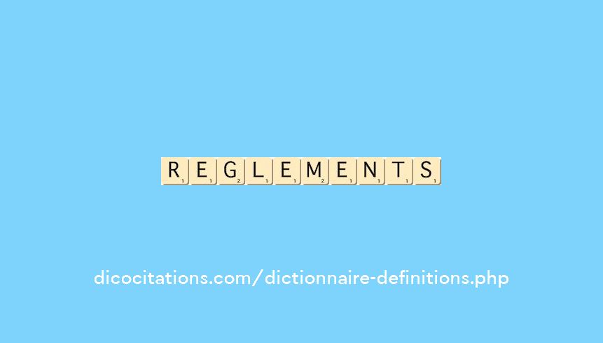 reglements reglements