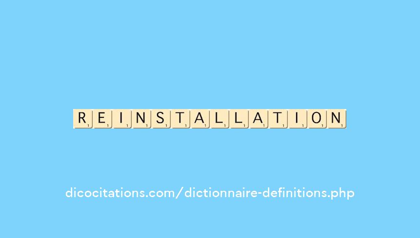 reinstallation