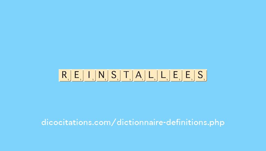 reinstallees reinstallees