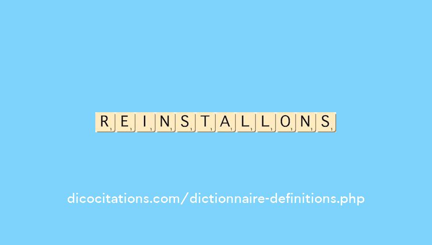 reinstallons reinstallons