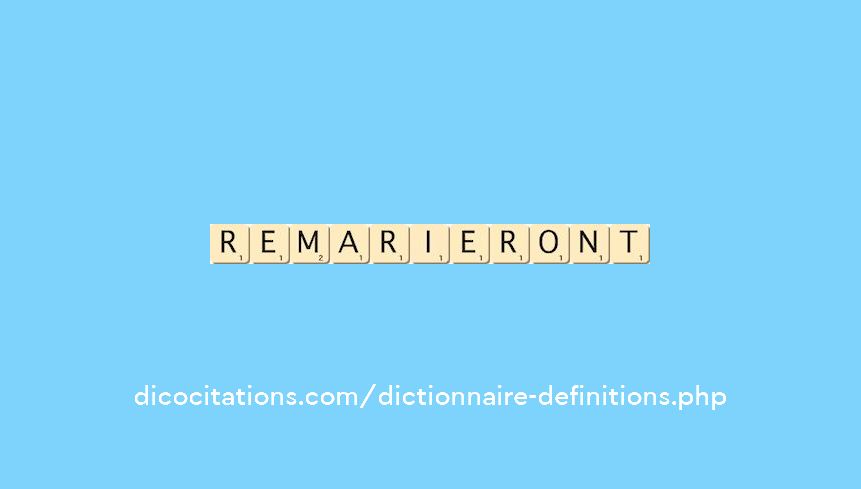 remarieront remarieront