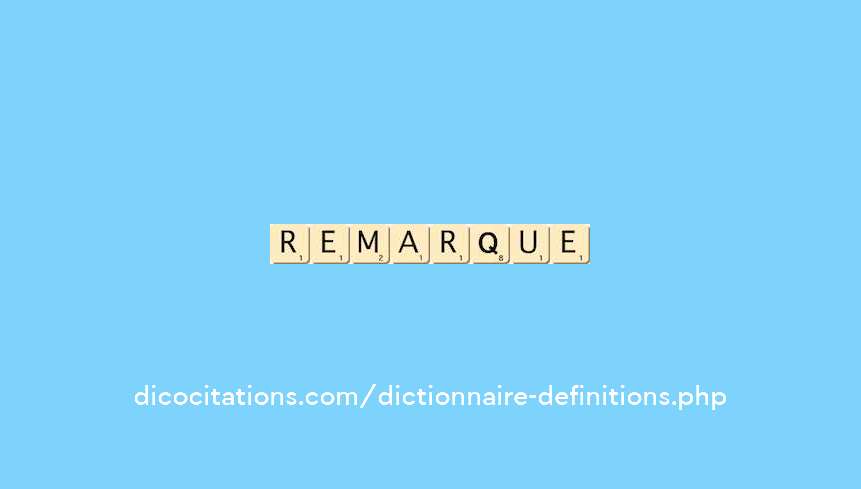 remarque