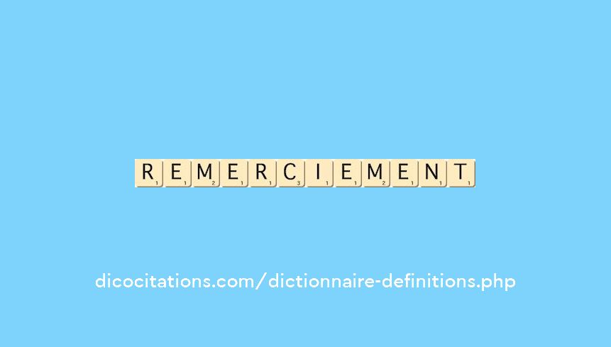 remerciement remerciement