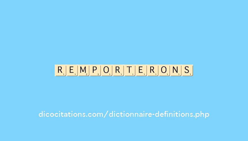 remporterons remporterons