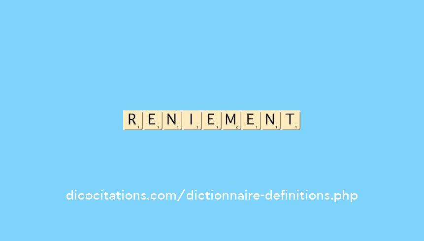 reniement reniement