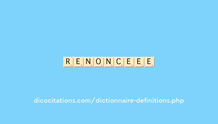 renonce--ee