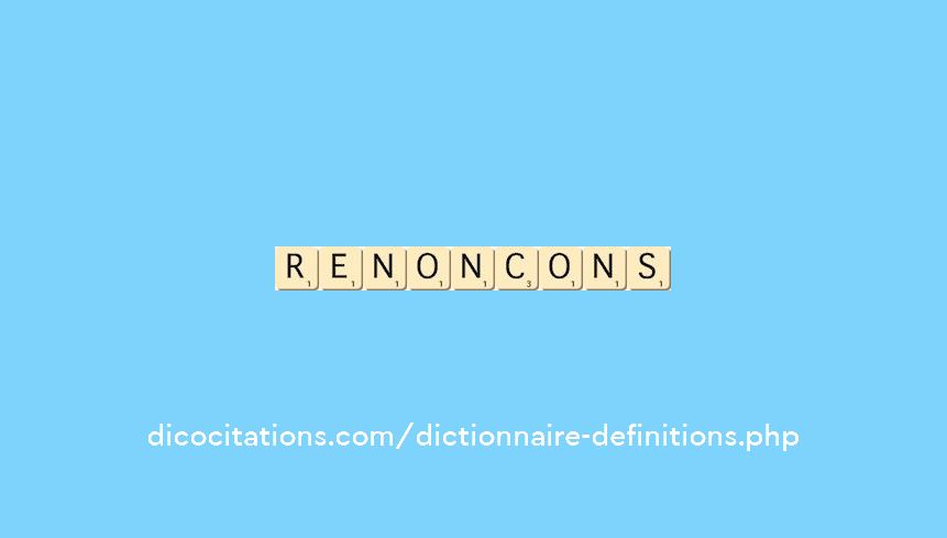renoncons renoncons