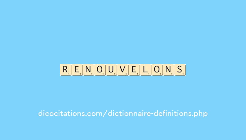 renouvelons