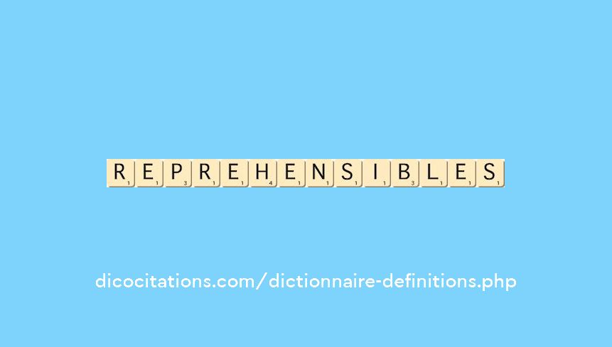 reprehensibles