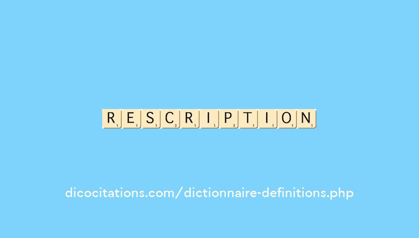rescription