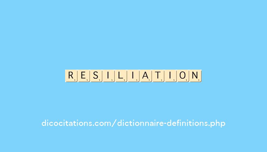 resiliation