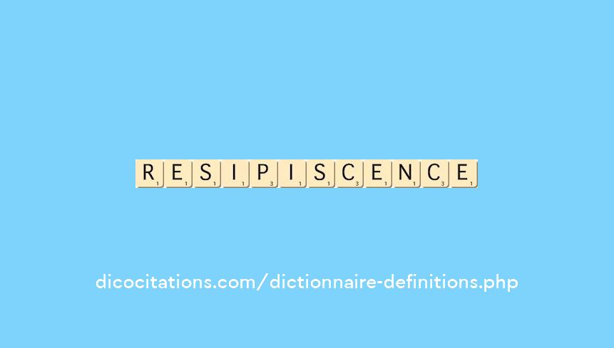 resipiscence