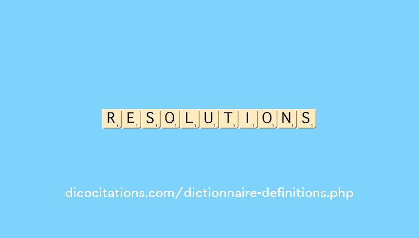 resolutions