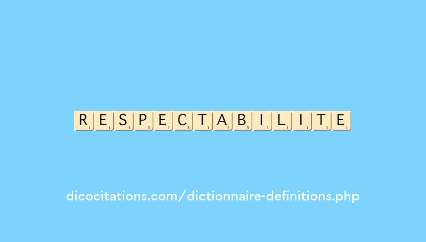 respectabilite