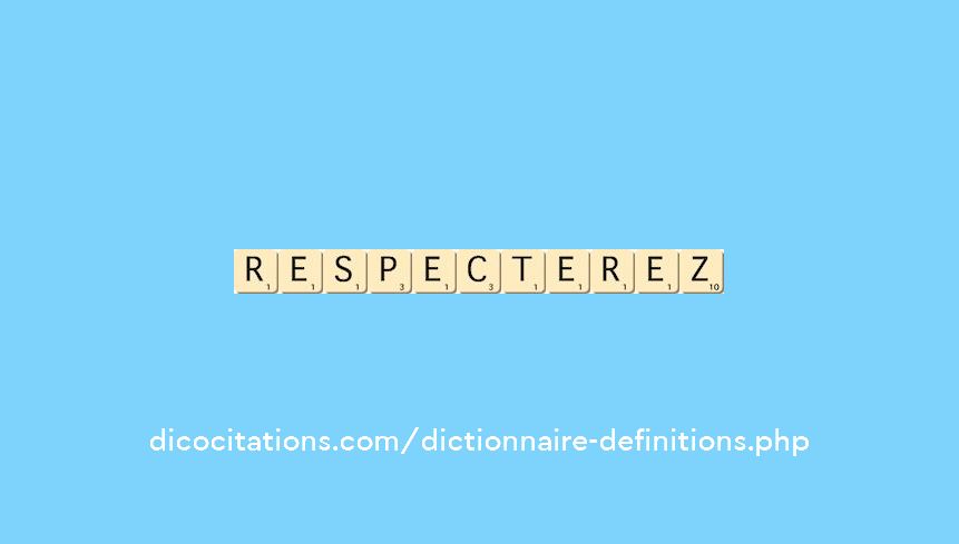 respecterez