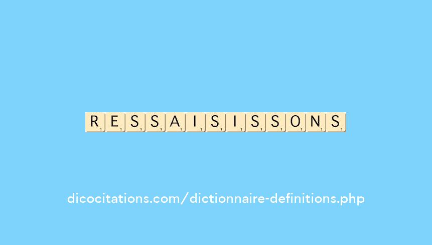 ressaisissons ressaisissons