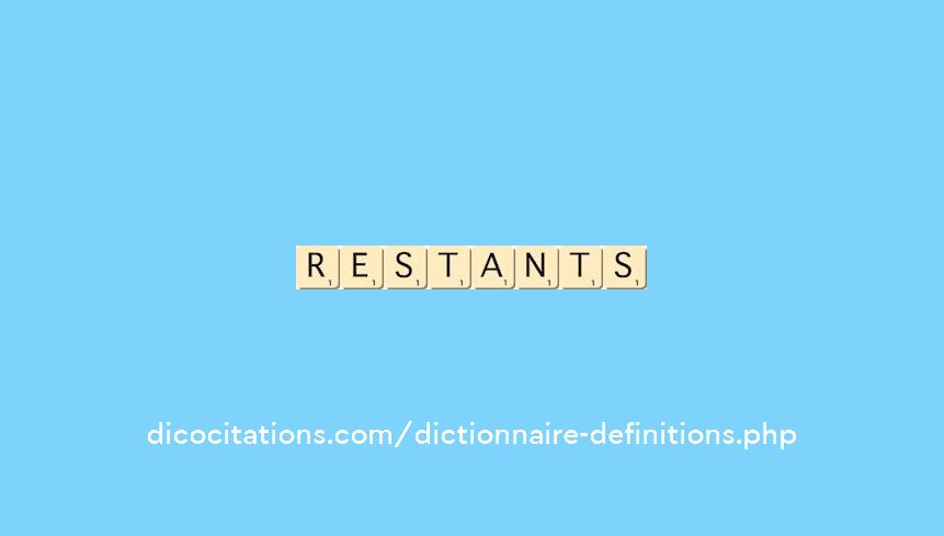 restants restants