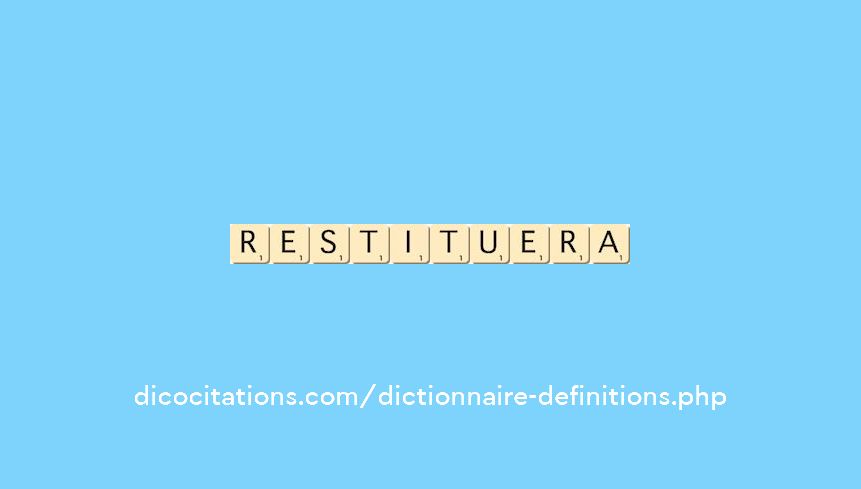 restituera restituera