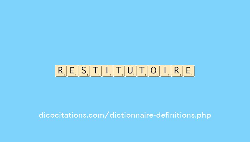 restitutoire