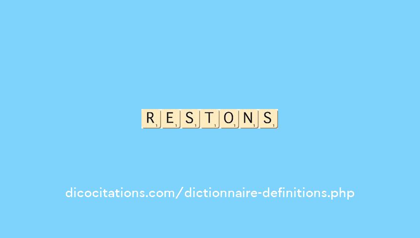 restons restons